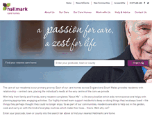 Tablet Screenshot of hallmarkcarehomes.co.uk